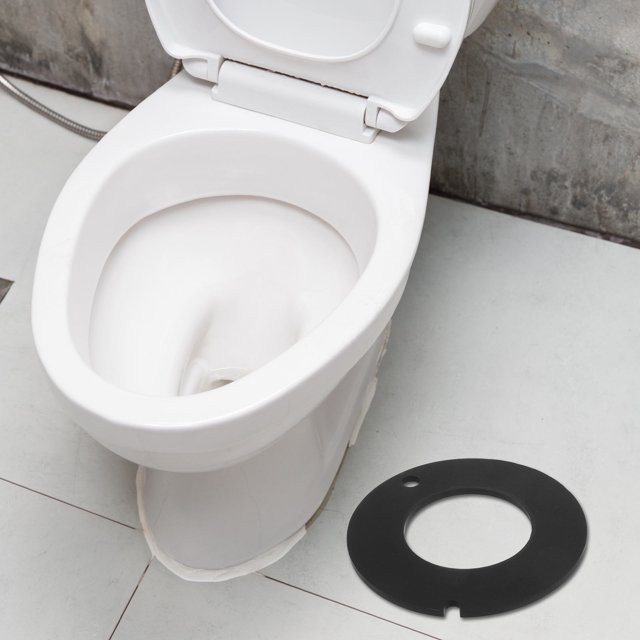 OULII Rv Toilet Valve Kit 2Pcs Black Rubber 17.50X17.50X0.20in for Rv Maintenance and Renovation
