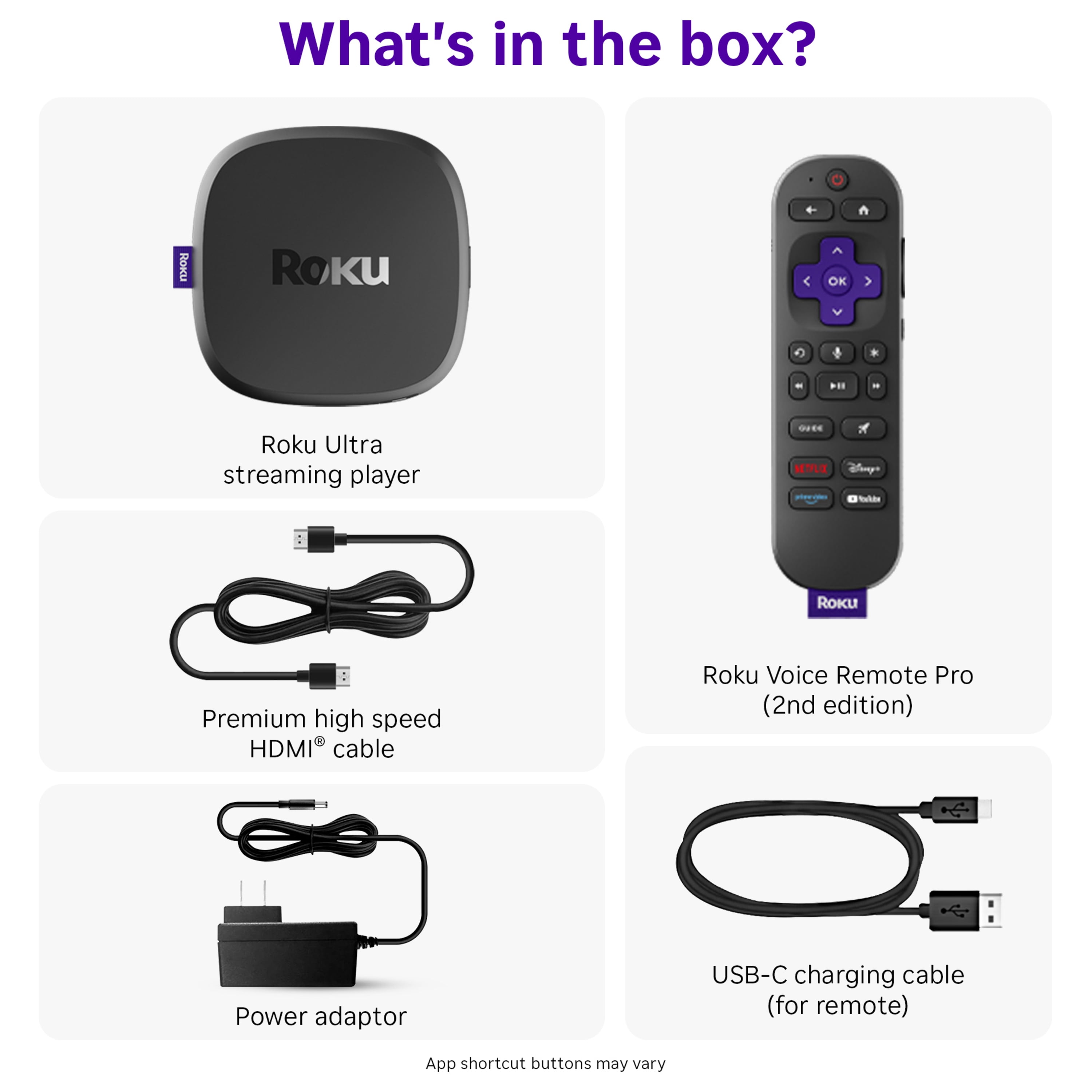 Roku Ultra | 4K/HDR10+/Dolby Vision & Atmos Streaming Device - Rechargeable Backlit Voice Remote – Free & Live TV