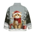 thumbnail image 6 of Xoenoiee Christmas Cat Tree Gift Print Girls Fall Sweatshirt Casual Half Zip Pullover Xmas Loose Long Sleeve Tops Lightweight Tunic Tops Activewear, Size 7-8 Years, 6 of 7
