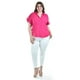 thumbnail image 5 of Blusa casual manga corta Roman Fashion /Tallas Extras, 5112 (Fiusha) fucsia 38, 5 of 5