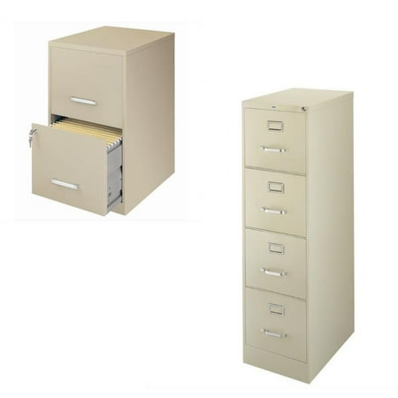 Value Pack 2 Drawer And 4 Drawer Letter File Cabinet Set In Putty Walmart Canada