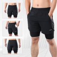 thumbnail image 2 of Lixada Hombres 2 en 1 Pantalones cortos para correr Secado rápido Transpirable Entrenamiento activo Ejercicio Trotar Maratón, 2 of 5