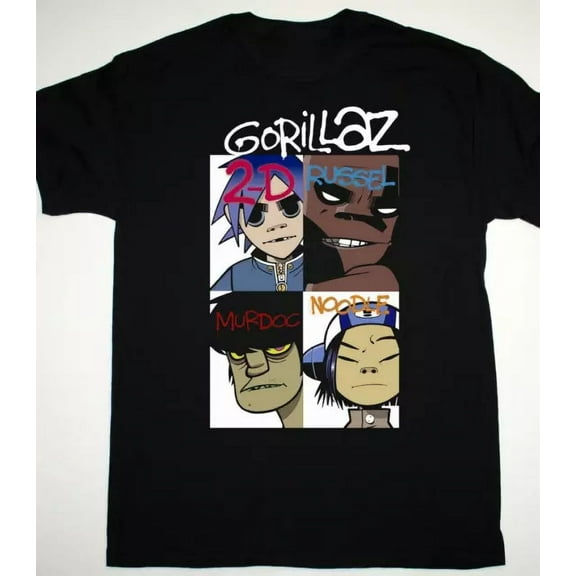 Gorillaz band T-shirt black Short sleeve All Sizes shirt sleeve 49