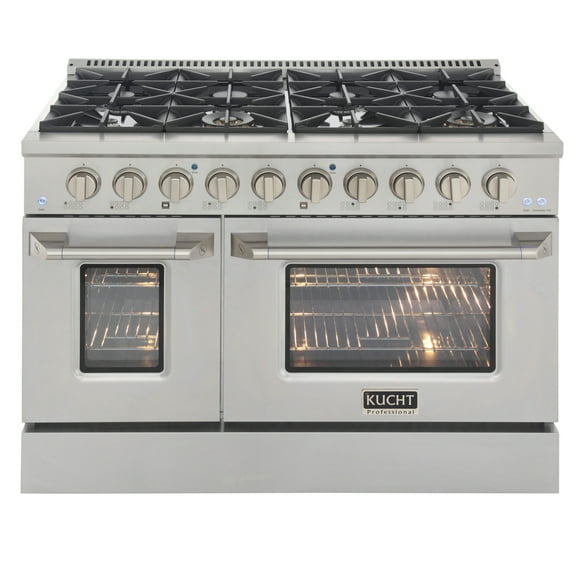 KUCHT Professional 48-in Propane Gas Range with 8 Burners Grill/Griddle and Convection Oven
