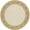 Ivory & Ivory, variant on Aubusson Weave 973224 12 x 12 ft. Rennes Flat Woven Round Area Rug, Gold & Black