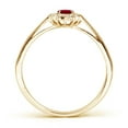 thumbnail image 2 of ANGARA Natural Princess Diana Inspired Ruby Ring with Diamond Halo in 14K Yellow Gold for Women (Size-5x3mm) | July Birthstone Jewelry for Her | Natural Ruby Rings, 2 of 9