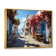 thumbnail image 2 of Designart "Island Rhapsody Greece Greek painting" Landscapes Floater Framed Wall Decor, 2 of 7