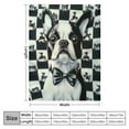 thumbnail image 4 of Orinice   Checkered Boston Terrier Blanket for Girls Boys Women Lightweight Boston Terrier Gifts Animal Print Decor Flannel Throw Blanket for Kids Dog Lover Gifts  50x60in, 4 of 6