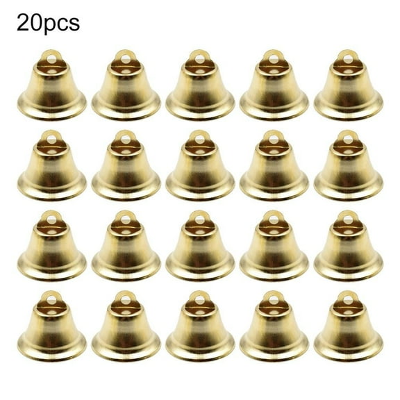 RANME 20 Pack Gold Open Bells For Diy Holiday Crafts And Charming Home Decor