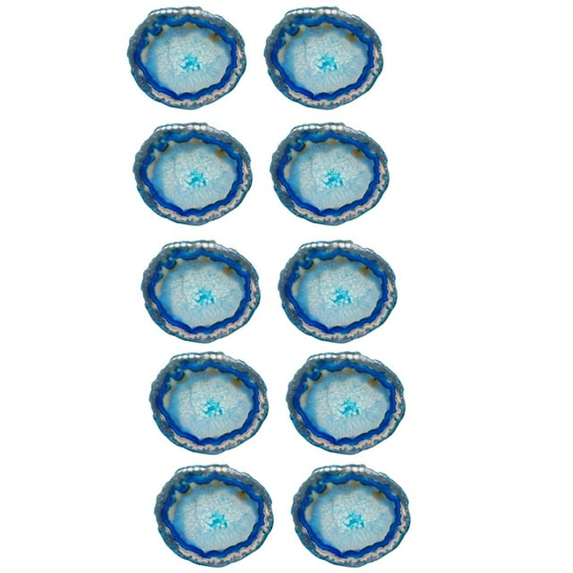 posavasos de de de azul, de taza, colección de cristales irregulares, decoración para hogar, de de
