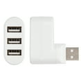 thumbnail image 1 of USB Hubs Ports USB 2.0 Mini Rotate Splitter Adapter Hub Slim Design Backward Compatible 3 Ports Black White, 1 of 7