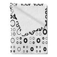 thumbnail image 2 of Geometric Circle Soft Flannel Fleece Throw Blanket, Simple Vortex Disc Shaped Interior Ellipse Chord Lines Artwork Print, Cozy Plush for Indoor and Outdoor Use, 50" x 70", Black White, by Ambesonne, 2 of 5