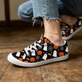 thumbnail image 5 of Willtoo Women's Halloween Ghost Pumpkin Print Canvas Sneakers, Lace Up Low Top Casual Shoes, Lightweight Non-Slip Flat Sole Holiday Walking Shoes, 5 of 5