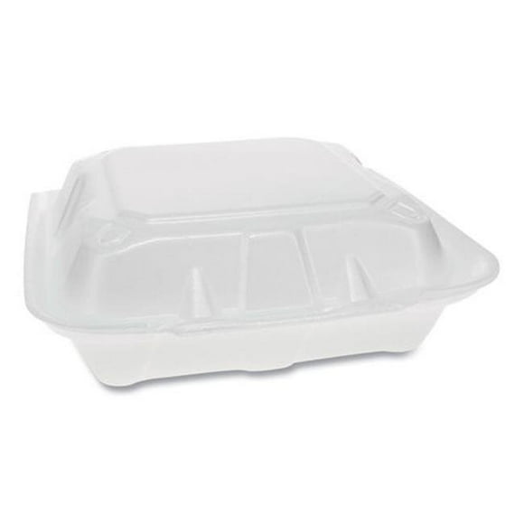 8 in. 3 Compartment Container&#44; White