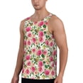 thumbnail image 2 of Rateoe Rose Flowers Pattern Sleeveless Gym Shirt Muscle Tee Breathable Workout Shirt Slim-Fit Tank Quick Dry Fit Muscle Tank Top Bodybuilding Sleeveless T Shirt-, 2 of 7