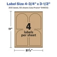 thumbnail image 6 of Avery Kraft Brown Arched Labels, 4.75" x 3.5", 200 Labels, 6 of 9