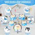 thumbnail image 3 of Batería Infantil deAO Kids Jazz Mejorada con 5 Tambores y Luces para Niños de 3 a 5 años Azul, 3 of 6