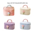 thumbnail image 3 of Qarigey Bolsa de cosméticos de moda con flor de tulipán, bolsas de maquillaje de gran capacidad, organizador multifuncional, almacenamiento de viaje, Bolsas de maquillaje Rosa 25*16*15.5 cm Qarigey CE015337-01, 3 of 6