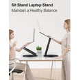 thumbnail image 3 of Telescopic Laptop Stand for Desk with Swivel Base Sit to Stand Height Adjustable Portable Riser Holder for Good Posture Compatible with MacBook Pro All Laptops &#, 3 of 6