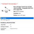 thumbnail image 2 of Rear Left Upper Control Arm and Ball Joint Assembly - Compatible with 2010 - 2015 Jaguar XFR 2011 2012 2013 2014, 2 of 2