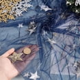 thumbnail image 3 of Tela de tul de malla azul marino con estrellas, 1,1 yardas de ancho, 65,4 pulgadas de ancho, con bordado de lentejuelas y estrellas brillantes. Ideal para faldas tutú, ropa y decoración del hogar., 3 of 7