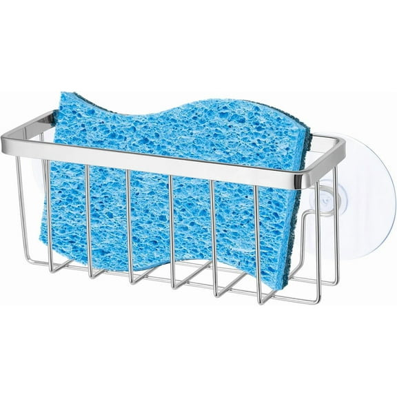 Chrome Sink Caddy - Sponge Holder for Dish, Kitchen & Sink