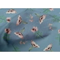 thumbnail image 4 of oneOone Cotton Poplin Grayish Blue Fabric Flower & Leaves Watercolor Fabric For Sewing Print Craft Fabric By The Yard 42 Inche Wide, 4 of 4