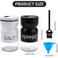thumbnail image 2 of Juego de salero y pimentero, juego de 2, salero de vidrio y acero inoxidable de 125 ml, 2 of 5