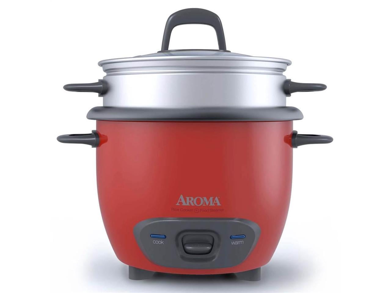 AROMA 20-Cup Red Rice Cooker with Glass Lid ARC-1230R - The Home Depot