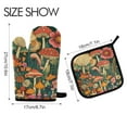 thumbnail image 2 of Yayeee Oven Mitts and Pot Holder Set of 4 Heat Resistant Kitchen Gloves Baking Hot Pad, Floral Mushroom, 2 of 5