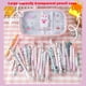 thumbnail image 3 of Estuche de lápices transparente de 3 capas, bolsa de dibujos animados de gran capacidad, bolsa de lápices impermeable para niñas, papelería Kawaii, suministros escolares, 3 of 4