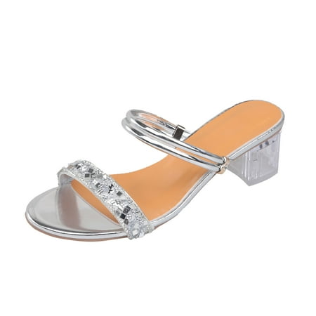 

Sngxgn Orthopedic Sandals for Women Women Comfortable Slippers with Arch Support Anti-Slip Breathable Sandal Vintage Flip FlopBedroom Slippers Silver 8