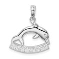 thumbnail image 1 of Quality Gold QC9926 Sterling Silver Polished Key West Dolphin Pendant, 1 of 1