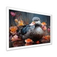 thumbnail image 2 of Designart "Floral Swims of Grey Duck II" Animals Framed Wall Art Decor - Modern Farmhouse Grey Duck Hallway Framed Wall Art Decor, 2 of 6