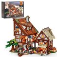 thumbnail image 1 of Juego de ladrillos de construcción FUNWHOLE Medieval Market con LED 2614 unidades, 1 of 7