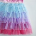 thumbnail image 5 of WIBACKER Mermaid Toddler Tutu Dress Girls Fluffy Tiered Summer Dresses Cute Party Tulle Sundress for Kids 3-7Y, 5 of 8