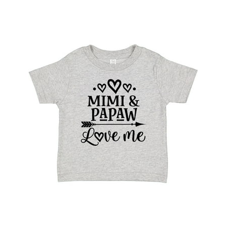 

Inktastic Mimi and Papaw Love Me Gift Toddler Boy or Toddler Girl T-Shirt