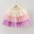 thumbnail image 2 of ShomPort Kids Girls Mini Layered Skirt Cute Tulle Skirt Elastic High Waist Multicolor Flowy Dance Skirt, 2 of 5