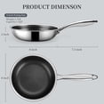 thumbnail image 2 of Stainless Steel Frying Pan Nonstick Frying Pan 8 Inch Honeycomb Coatings Stainless Steel Kitchen Cooking Pan Skillet Woks Pan Egg Pans Non Toxic Healthy Omelette Pan Compatible W/All Cooktops, 2 of 8