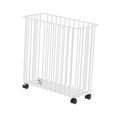 thumbnail image 4 of Carrito de almacenamiento para esterilla de , cesta de lavandería con ruedas de metal, organizador de gimnasio, cesta con ruedas para dormitorio, Blanco y L, 4 of 8