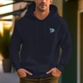 thumbnail image 5 of Men's 100% Cotton Shark Head Pattern Hoodie 450g Thick Pocket Hood, 5 of 13