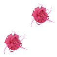 thumbnail image 1 of Minnieouse Sombrero Estilo Retro Boda De Gama Alta Y Vintage Y Tocado De Mujer Elegancia Costura Deslizante Fiestas De Boda Rosa Rosa roja 2Conjunto, 1 of 1