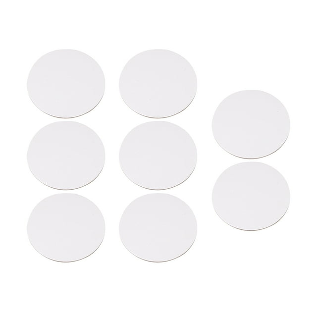 8 Pcs Tableau de Dessin Rond en Toile 10 cm, Tableau de Peinture Artistique de Qualité Supérieure, Tableau en Toile de Forme Ronde pour Artiste, Tableau de Peinture à l'Huile, Bloc à Croquis en Toile (Blanc)