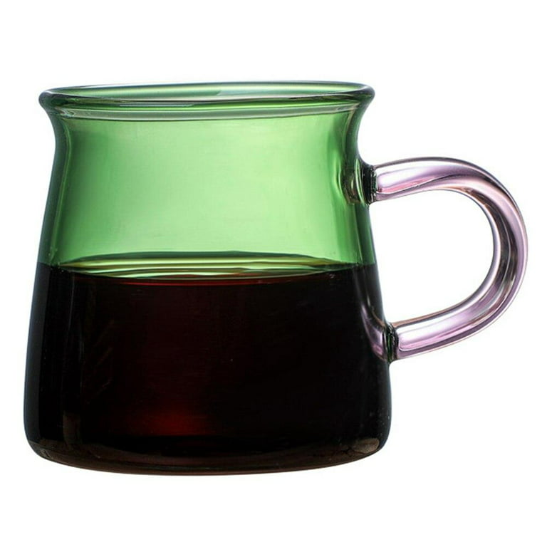 Clearance!Colorful High Borosilicate Glass Milk Mug Water Cup Coffee Cup  Breakfast Glasses Drinkware Coffee Mug