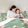 thumbnail image 5 of Manfei Floral Sakura 3 Pieces Queen Comforter Set for Female Men,Japanese Style Ultra Soft Bedding Sets,Cherry Blossoms Bedding Comforter Set Breathable,Ultra Soft Home Decor, 5 of 8