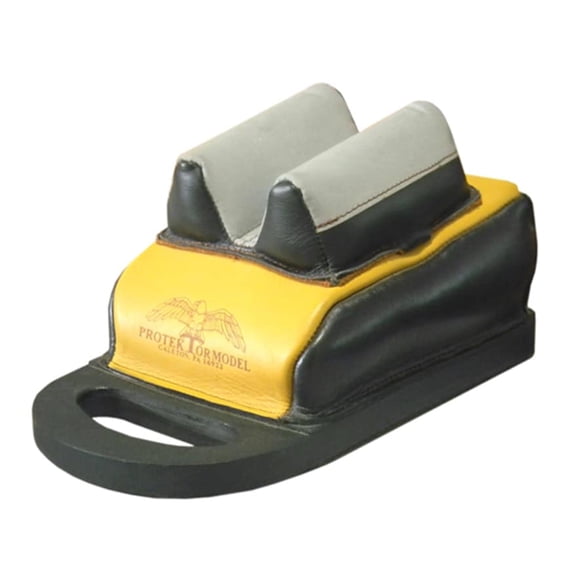 Protektor Custom Bumble Bee Dr Super Slick Silver Bunny Ear Rear Shooting Rest Bag with Carry Handle Leather Black and Yellow Filled
