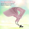 thumbnail image 3 of Sombrero para perros Unique Bargains para protección solar, sombrero visor de verano para perros y gatos con agujeros para las orejas, sombrero ajustable para cachorros, tocado pequeño de color rosa, 3 of 7