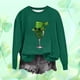 thumbnail image 4 of Camiseta de Cuello Redondo de la Blusa de la Impresión Suelta Casual para el Uso de Vacaciones, Camisetas de Navidad de Manga Larga de la Mujer con Detalles Festivos, 4 of 5