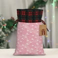 thumbnail image 5 of Naloa Flamingos and Flowers Christmas Gift Bags Christmas Drawstring Gift Bags Christmas Trees Decorations Indoor Holiday Party Christmas Treat Bags-Black, 5 of 8