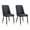 Black, variant on Hassch Modern PU Leather Dining Chairs Set of 2, with Curved Contour, Thick Cushioned Seat, and Sturdy Metal Legs for Home, Office, or Kitchen (White+Dark Gray)